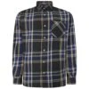 Bigdude Long Sleeve Check Flannel Shirt Royal Blue
