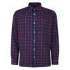 Bigdude Long Sleeve Check Shirt Navy