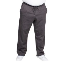 Bigdude Open Hem Joggers Charcoal