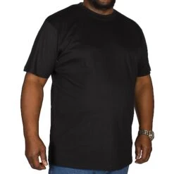 Bigdude Plain Crew Neck T-Shirt Black