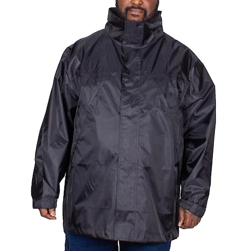 Bigdude Showerproof Packaway Rain Jacket Black - Image 2