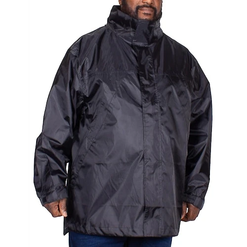 Bigdude Showerproof Packaway Rain Jacket Black - Image 3