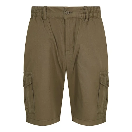 Bigdude Elasticated Waist Cargo Shorts Khaki