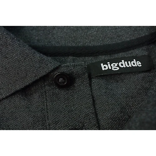 Bigdude Plain Polo Shirt- Charcoal - Image 7