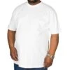 Bigdude Plain Crew Neck T-Shirt White Tall