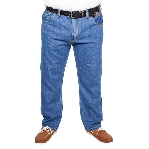 Bigdude Elasticated Waist Jeans Mid Wash - Image 2