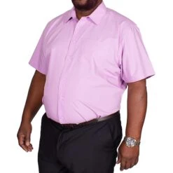 Bigdude Classic Short Sleeve Poplin Shirt Violet
