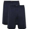 Bigdude Twin Pack Classic Pyjama Shorts Navy