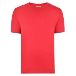 Bigdude Plain Crew Neck T-Shirt Red Space Cherry Tall