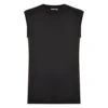 Bigdude Plain Sleeveless T-Shirt Black Tall