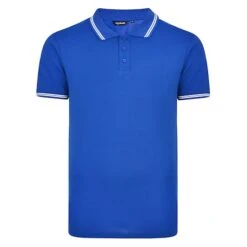 Bigdude Tipped Polo Shirt Royal Blue